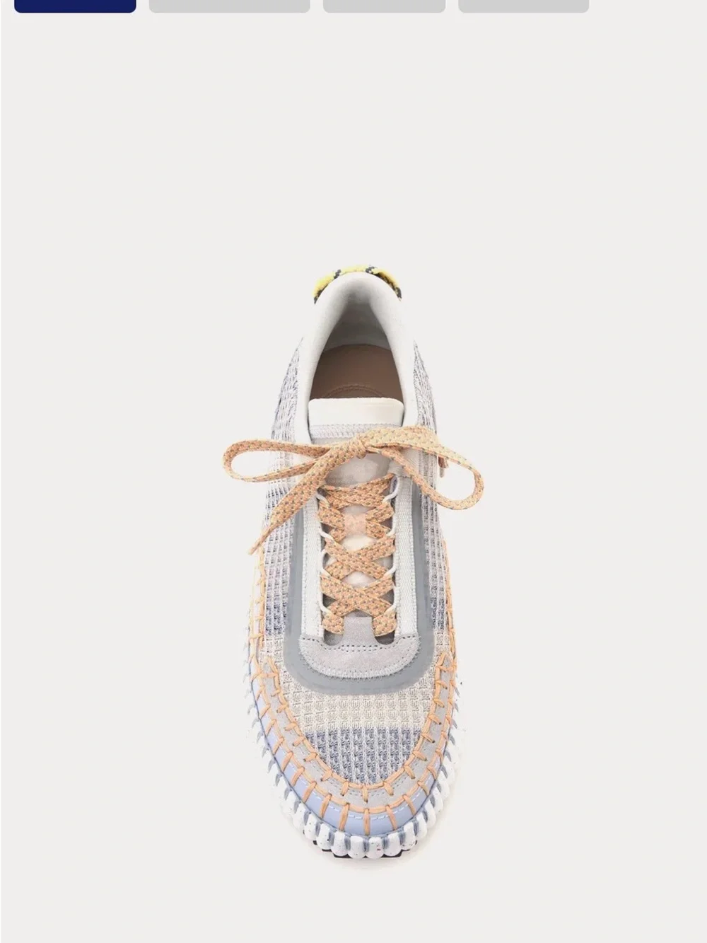 Chloe Women's Sneakers in Light Blue and Peach